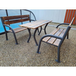 Záhradný set (2 x lavička + stôl)