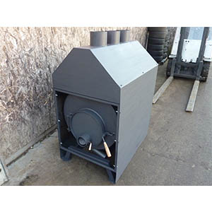 Special hot air stove with a special heat trap and heat rectification